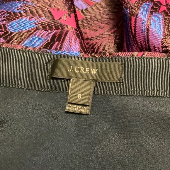 J Crew Women’s Purple Floral Brocade Skirt Size 8 - Picture 5 of 7